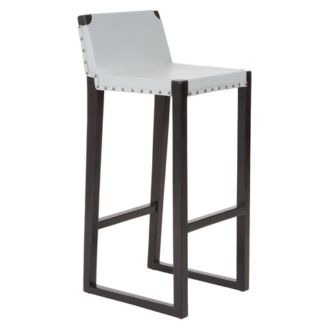 Boho Chic Leather Bar Stool