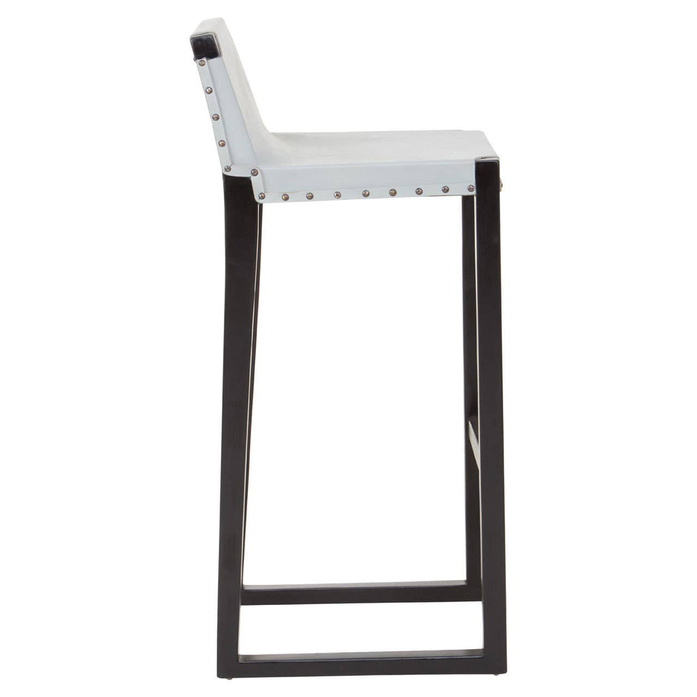 Boho Chic Leather Bar Stool