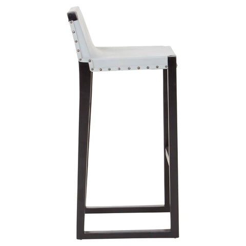 Boho Chic Leather Bar Stool