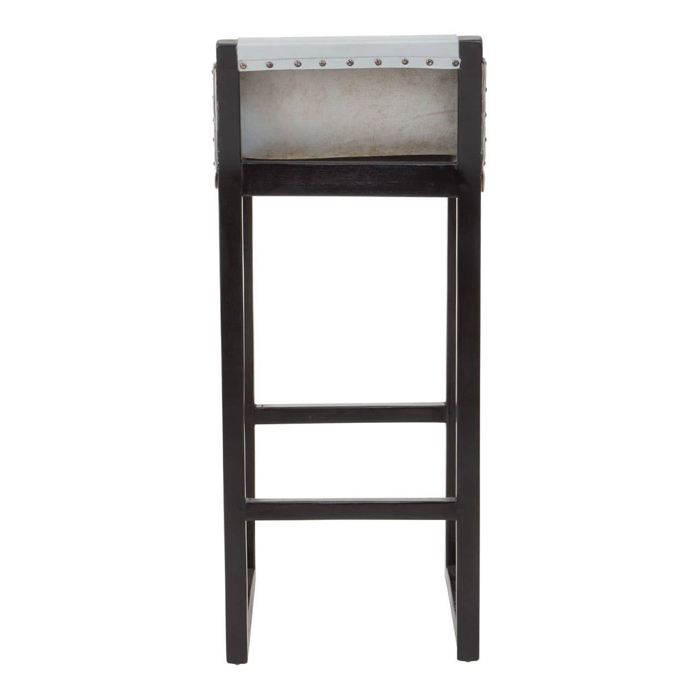 Boho Chic Leather Bar Stool