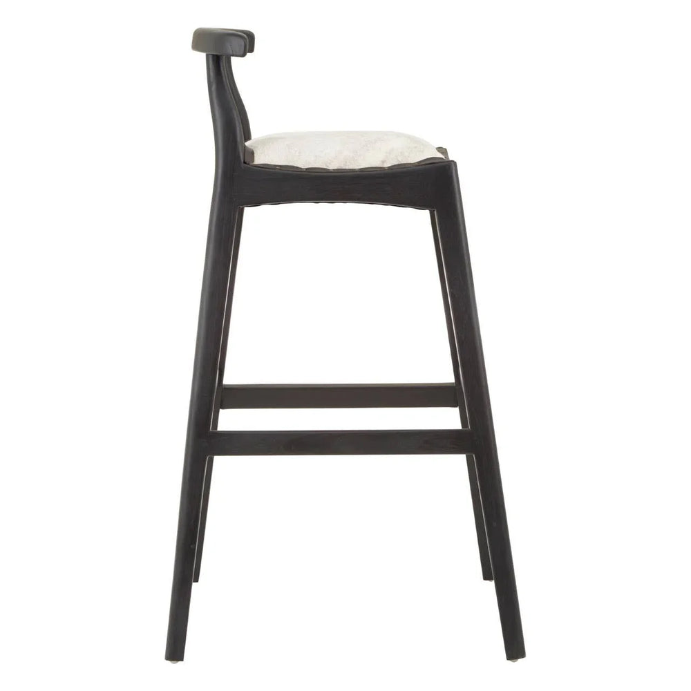 Boho Chic Leather Bar Stool