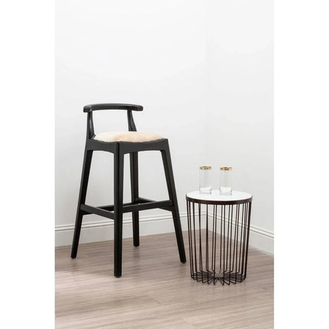 Boho Chic Leather Bar Stool