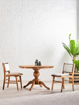 Boho Leather Dining Chair