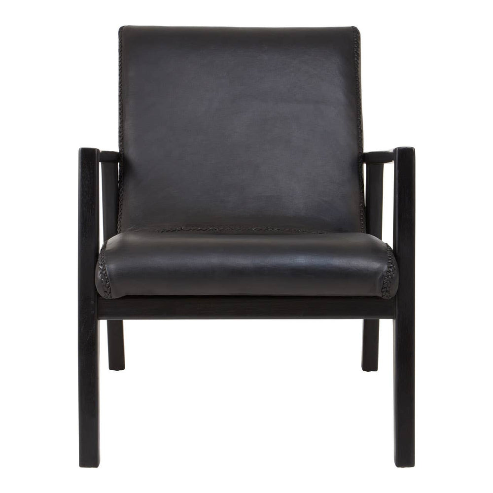 Boho Leather Accent Chair