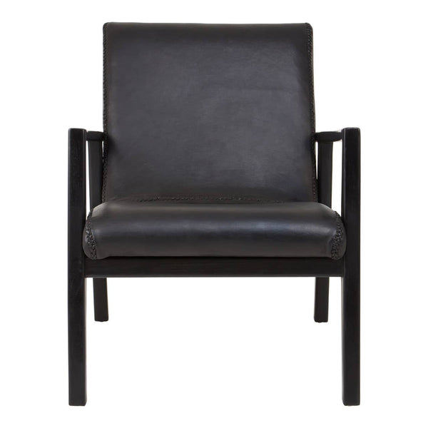 Boho Leather Accent Chair