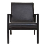 Boho Leather Accent Chair