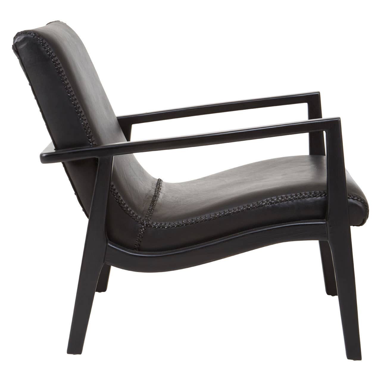Boho Leather Accent Chair
