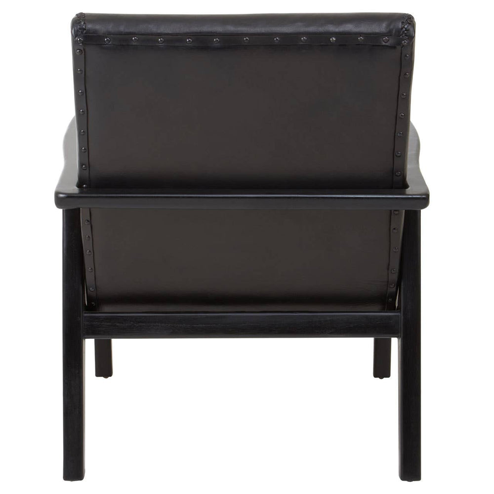 Boho Leather Accent Chair
