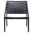 Luxe Leather Woven Teak Chair