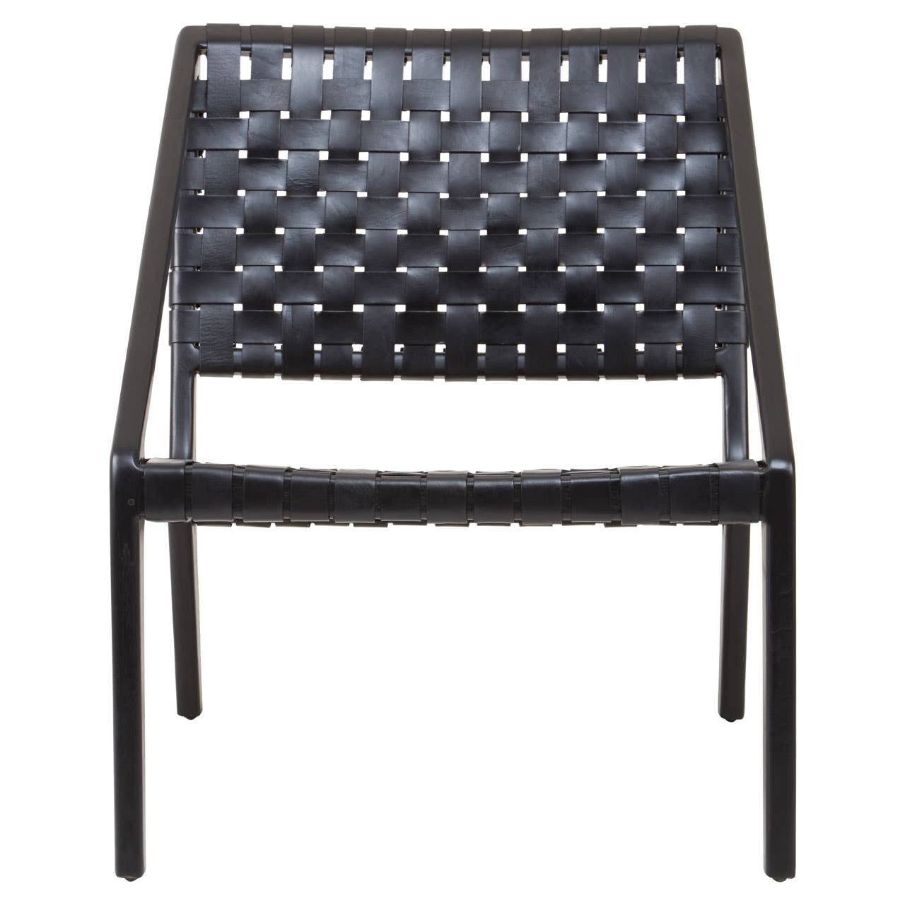 Luxe Leather Woven Teak Chair