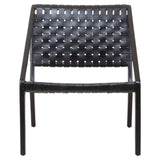 Luxe Leather Woven Teak Chair