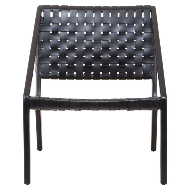Luxe Leather Woven Teak Chair