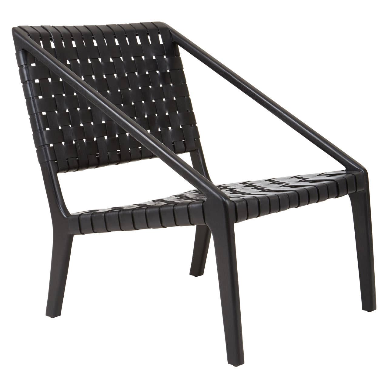 Luxe Leather Woven Teak Chair