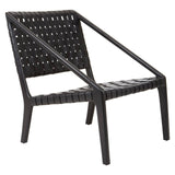 Luxe Leather Woven Teak Chair