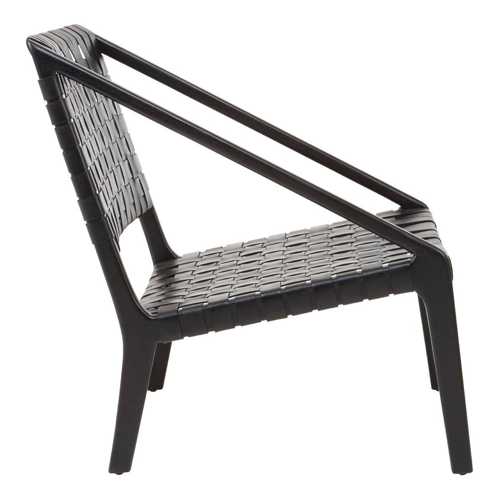 Luxe Leather Woven Teak Chair