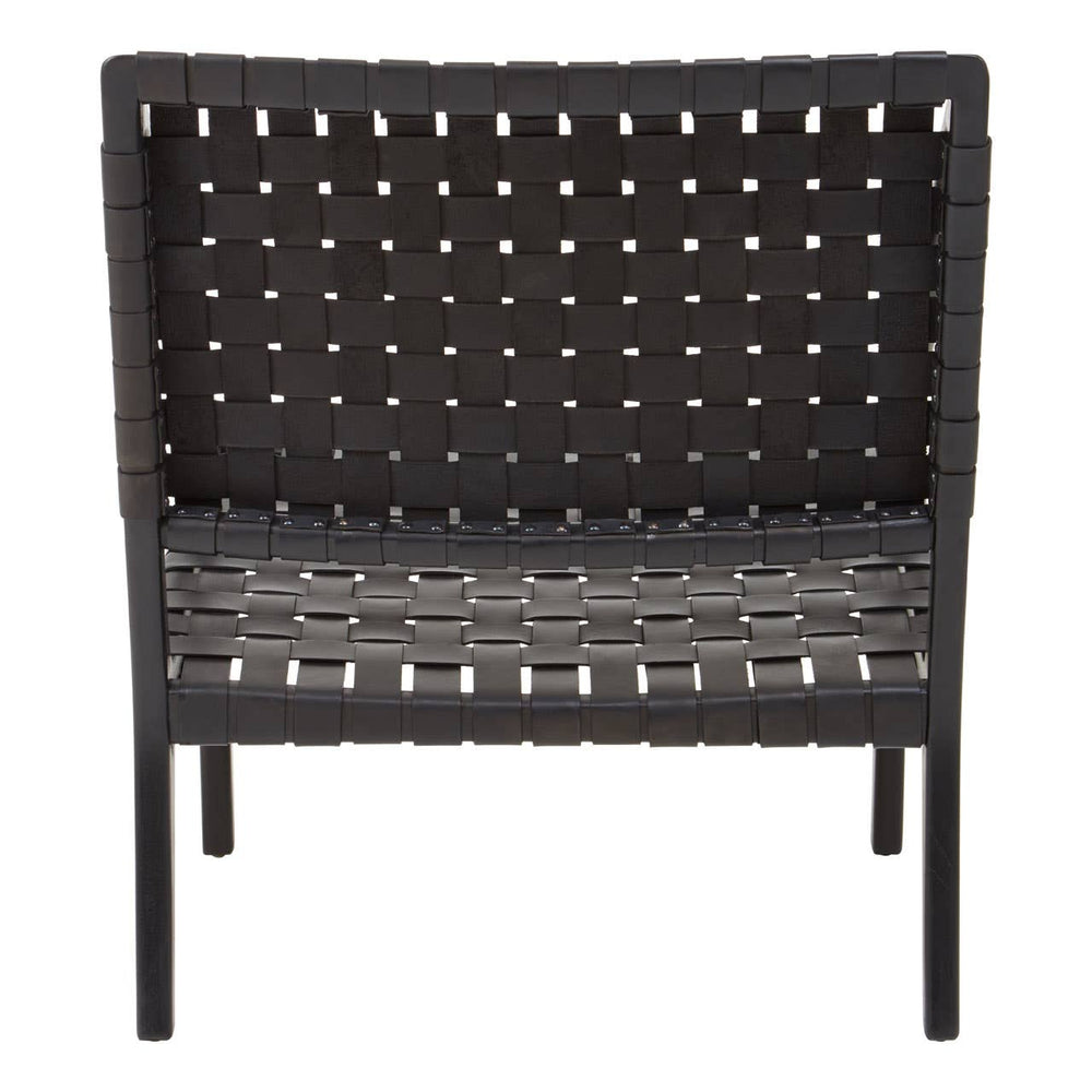 Luxe Leather Woven Teak Chair