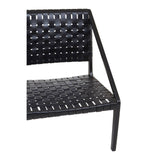 Luxe Leather Woven Teak Chair
