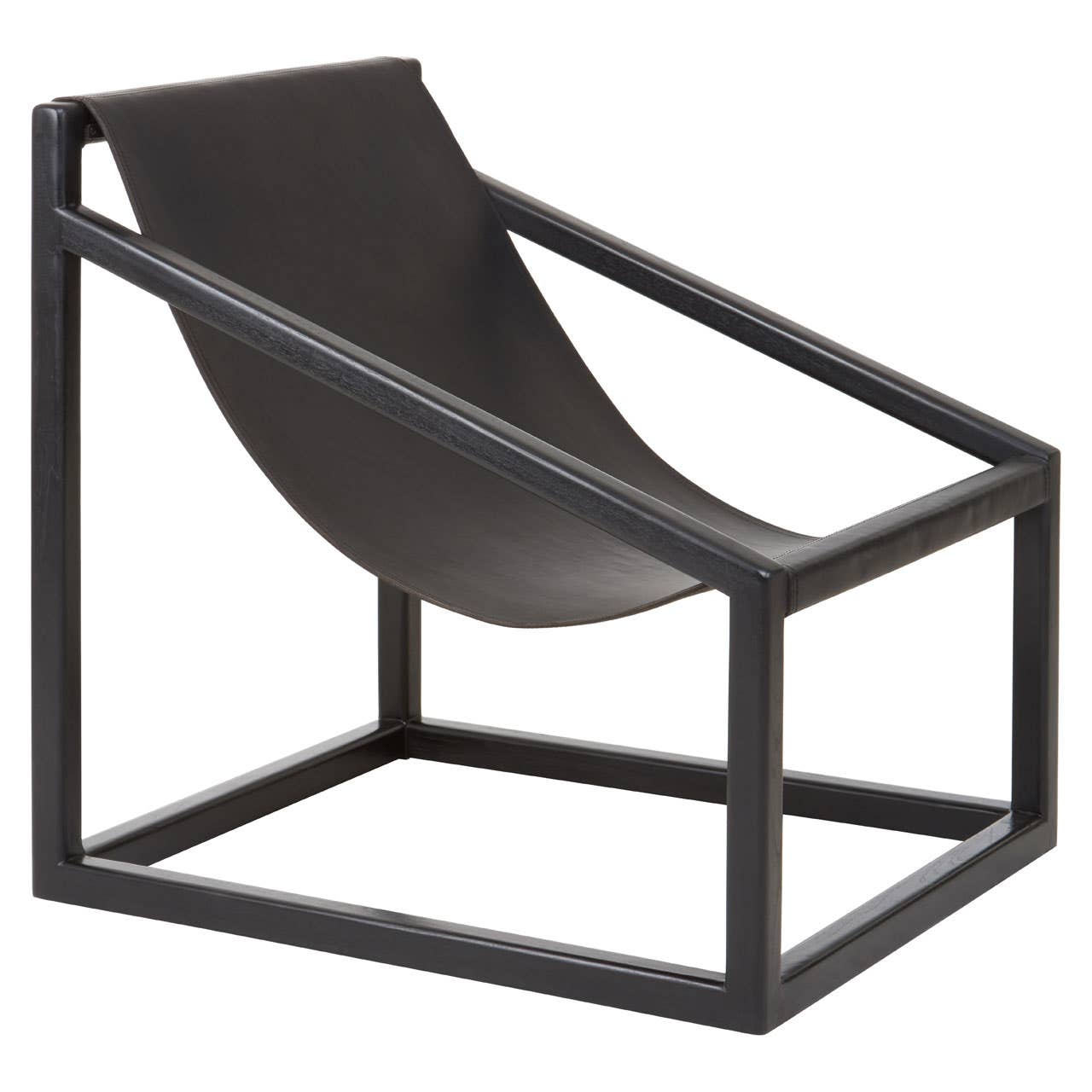 Modern Teak Leather Chair