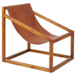 Teak & Leather Accent Chair