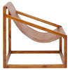 Teak & Leather Accent Chair