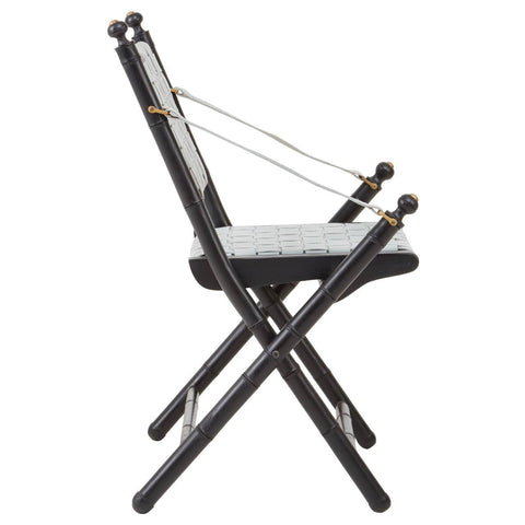 Modern Leather Strap Accent Chair