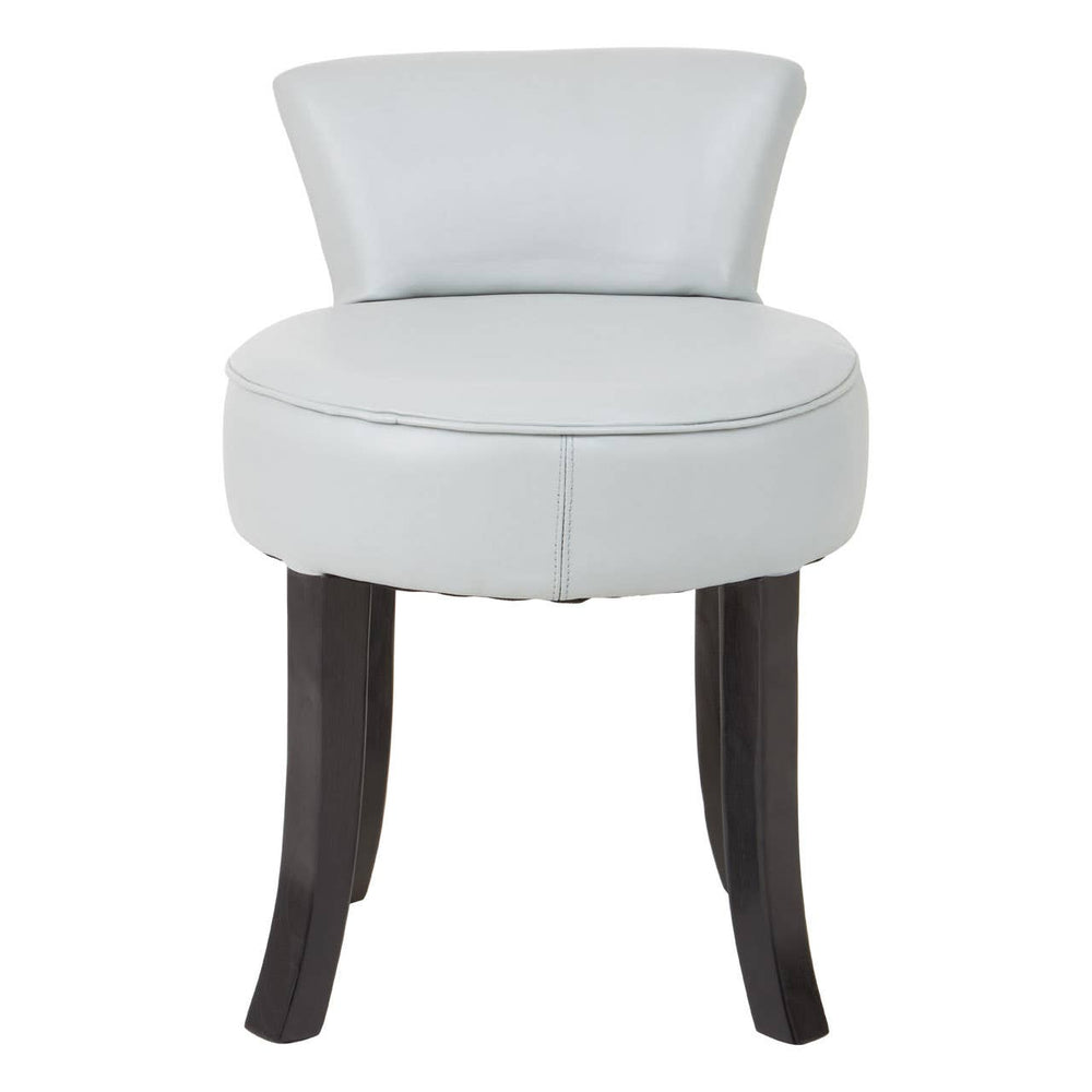 Modern Teak Leather Accent Chair