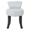 Modern Teak Leather Accent Chair