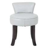 Modern Teak Leather Accent Chair