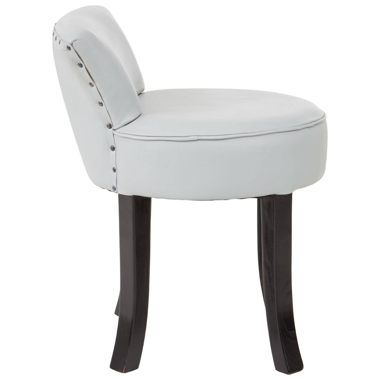 Modern Teak Leather Accent Chair
