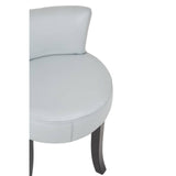 Modern Teak Leather Accent Chair