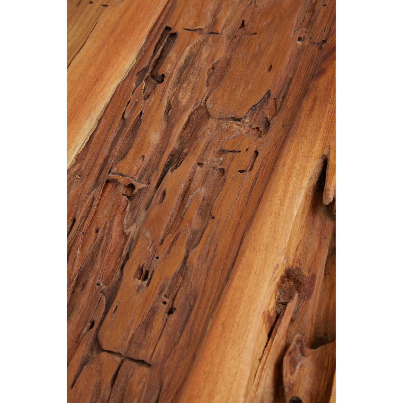 Kendari Teak Wood Stool featuring a rich, warm brown finish with visible wood grain patterns and natural variations, showcasing its sturdy construction and elegant design suitable for home decor
