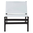 Luxe Grey Leather Accent Chair