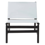 Luxe Grey Leather Accent Chair