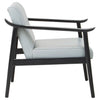 Sleek Grey Leather Accent Chair
