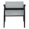 Sleek Grey Leather Accent Chair