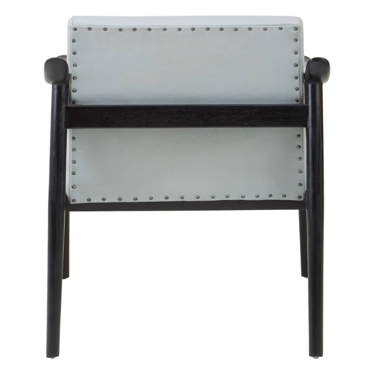 Sleek Grey Leather Accent Chair