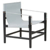 Modest Grey Leather Accent Chair