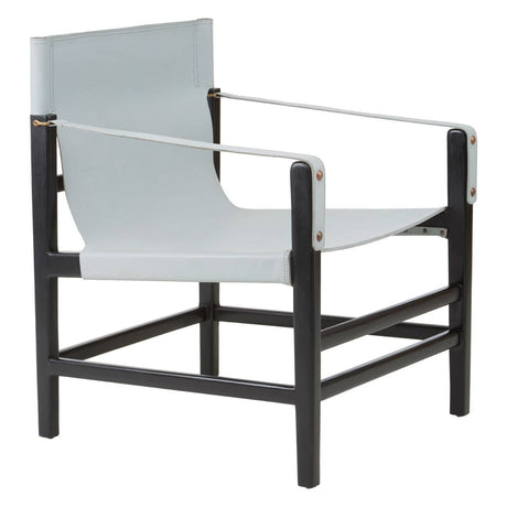 Modest Grey Leather Accent Chair
