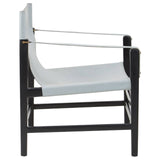 Modest Grey Leather Accent Chair