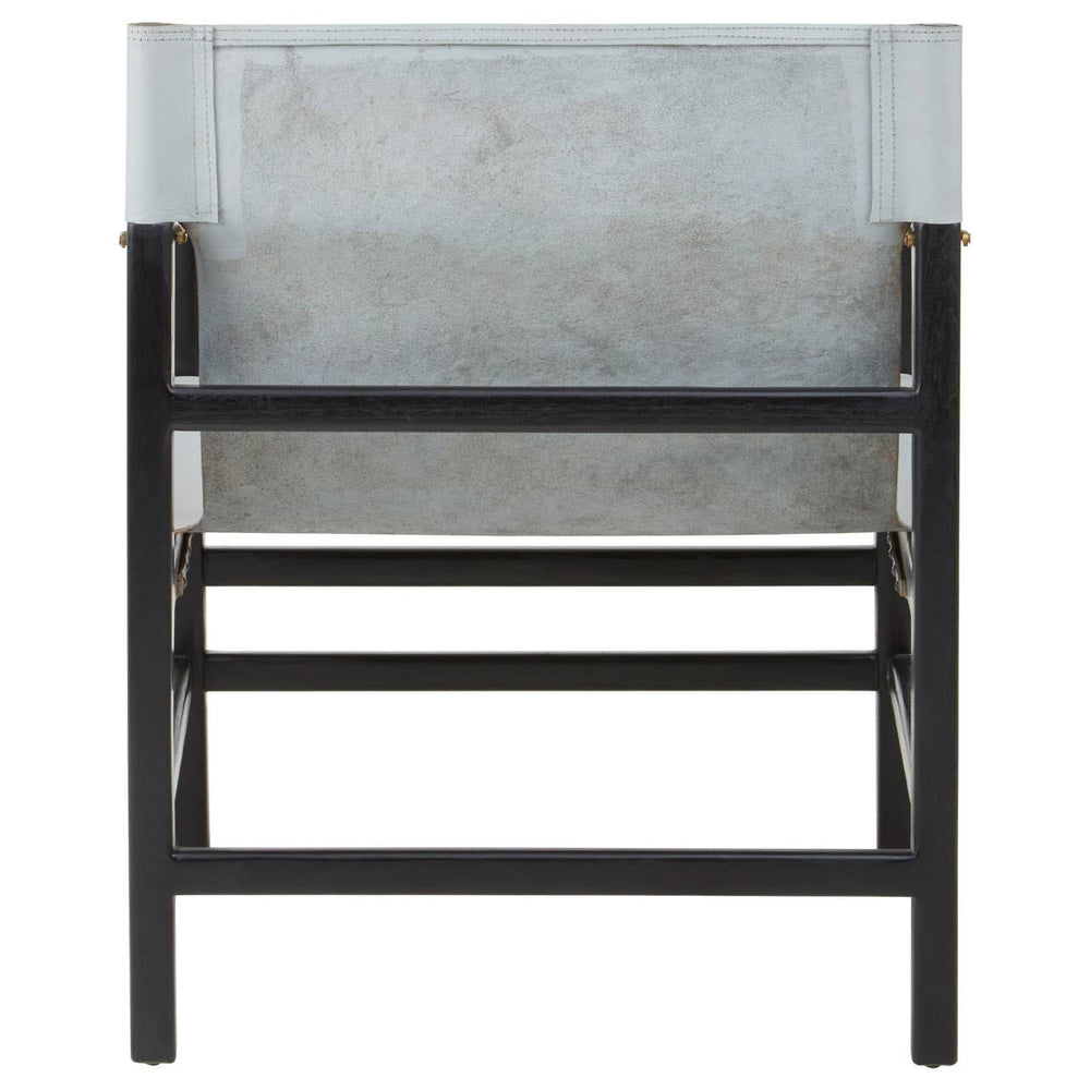 Modest Grey Leather Accent Chair