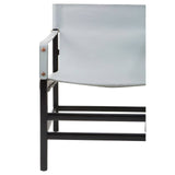 Modest Grey Leather Accent Chair
