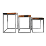 Luxe Teak Wood Nesting Tables