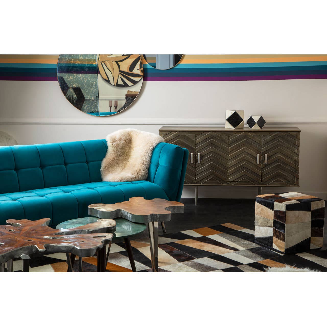 Star Top Stainless Coffee Table