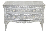 Artisan Floral Inlay Drawer Chest