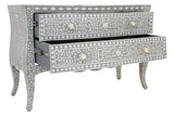 Artisan Floral Inlay Drawer Chest
