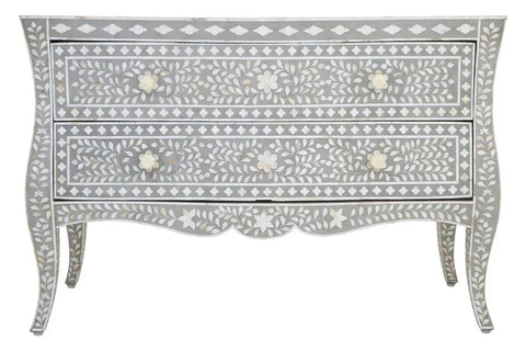 Artisan Floral Inlay Drawer Chest