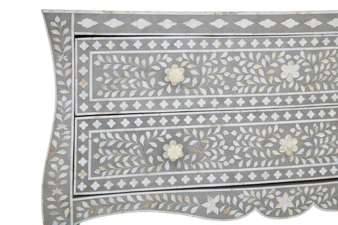 Artisan Floral Inlay Drawer Chest