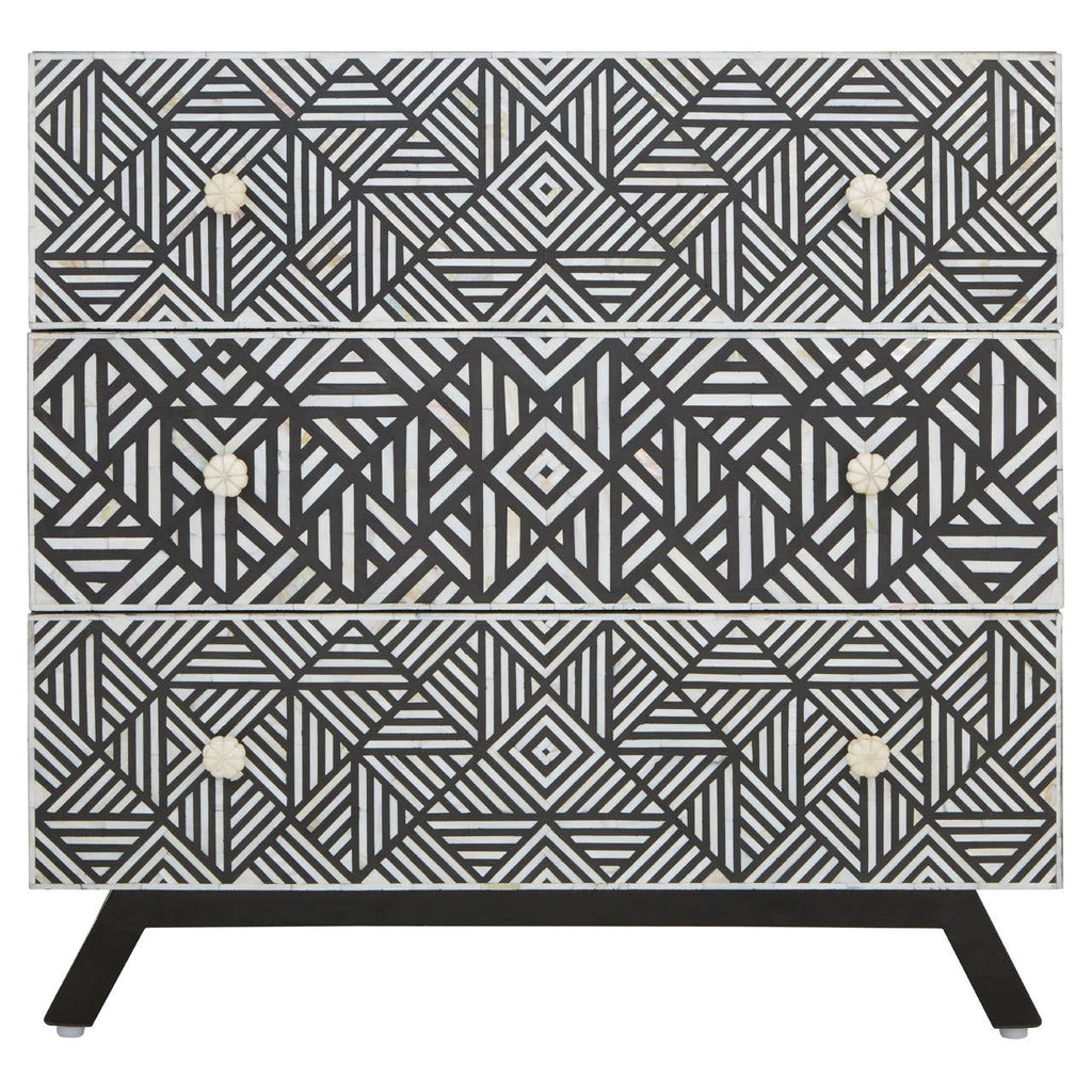 Monochrome Mother of Pearl Chest