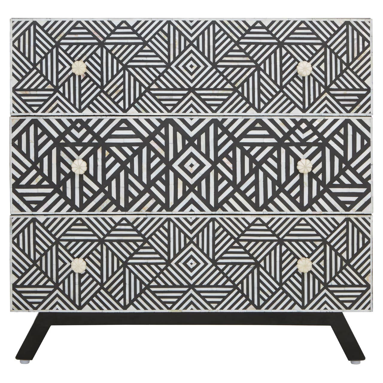 Monochrome Mother of Pearl Chest