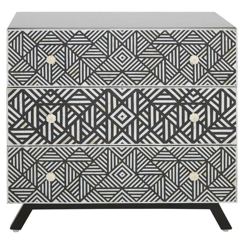 Monochrome Mother of Pearl Chest